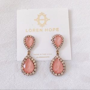 Loren Hope Abba pink Crystal Drop Earrings